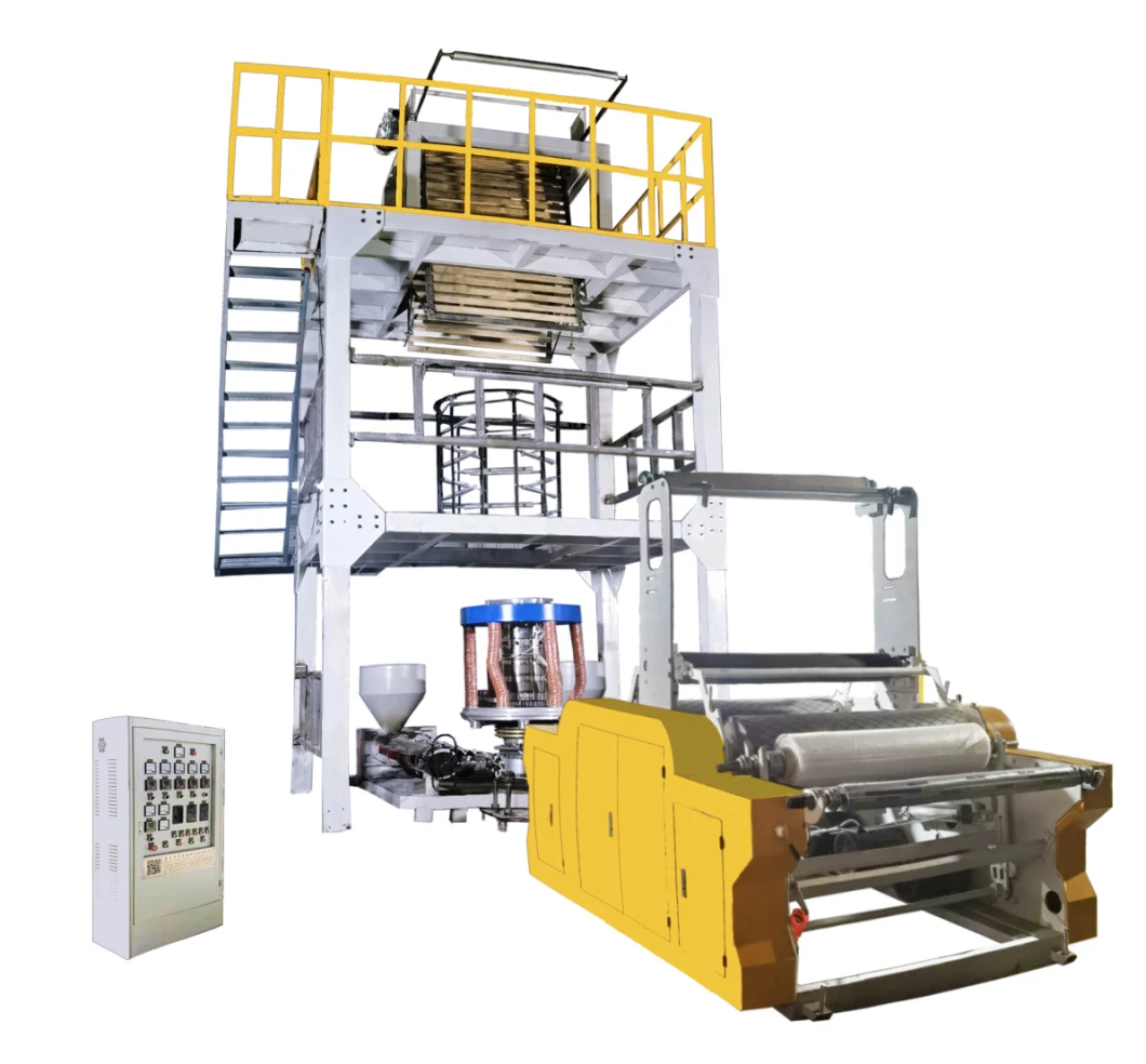 Auto High Speed HDPE LDPE LLDPE PE Single Layer Two Three Layer Multilayer Layer Rotary ABA Plastic Film Blowing Extruder Film Extrusion Blown Machine Price